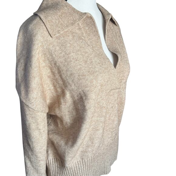 Truth by Republic Collared Soft Knit Sweater NWT Women’s Large Beige Bisque - Picture 3 of 7